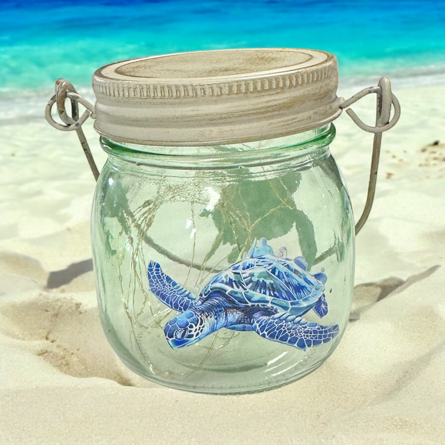 Lighted Distressed Jars