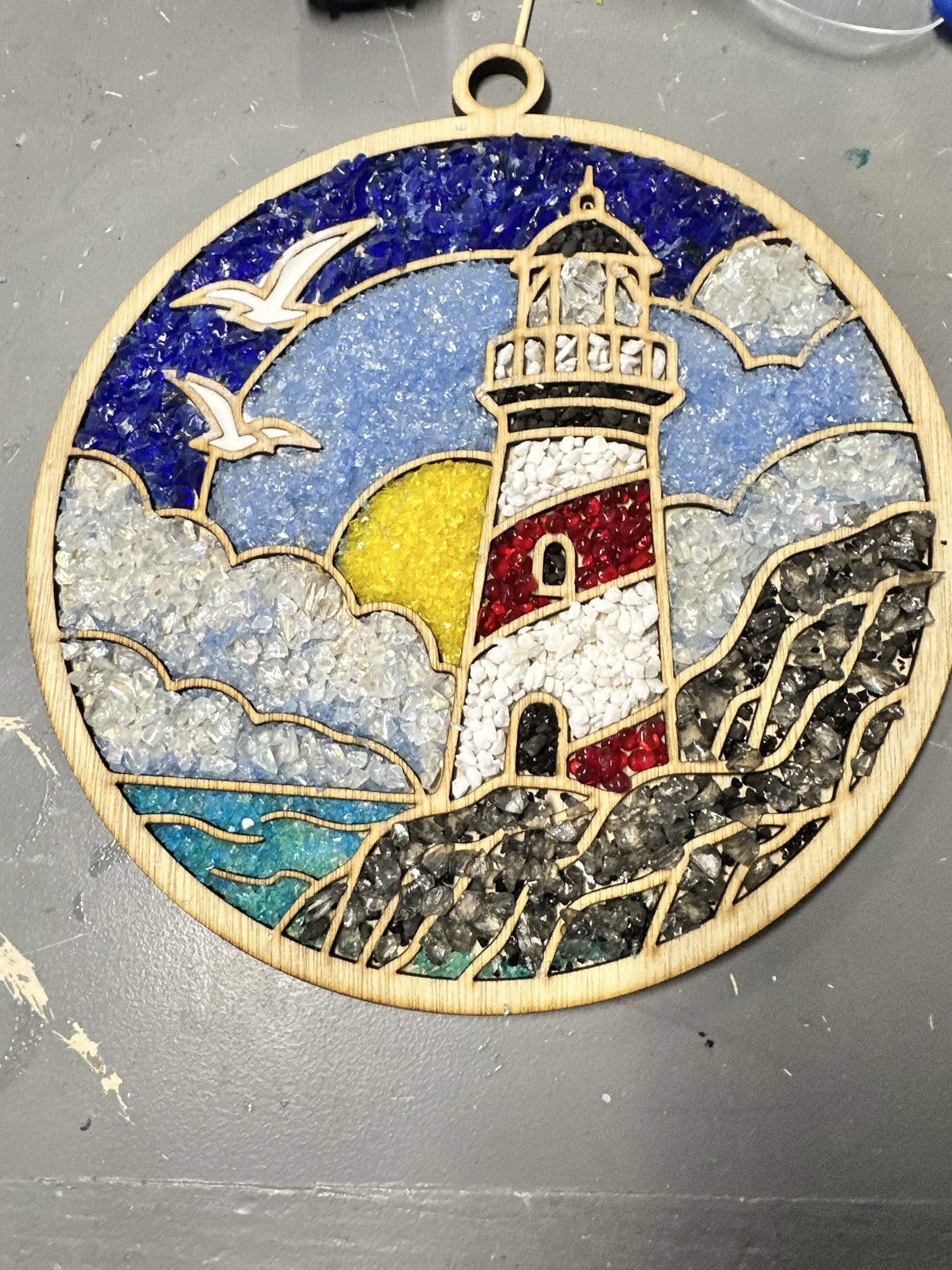 Suncatcher w/ Crushed Glass & Resin